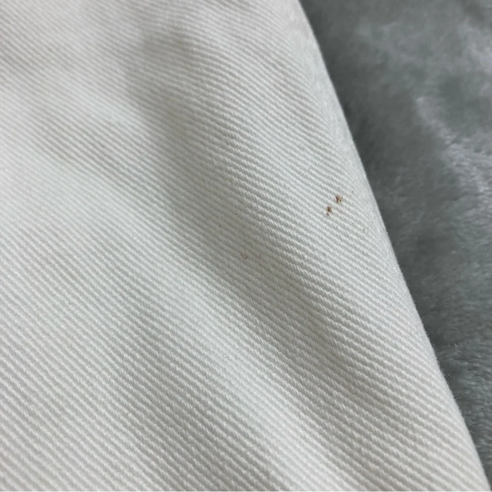 La Costa Spa Vintage White High Rise Jeans Gold Silver Anchor Embroidery Sz 10